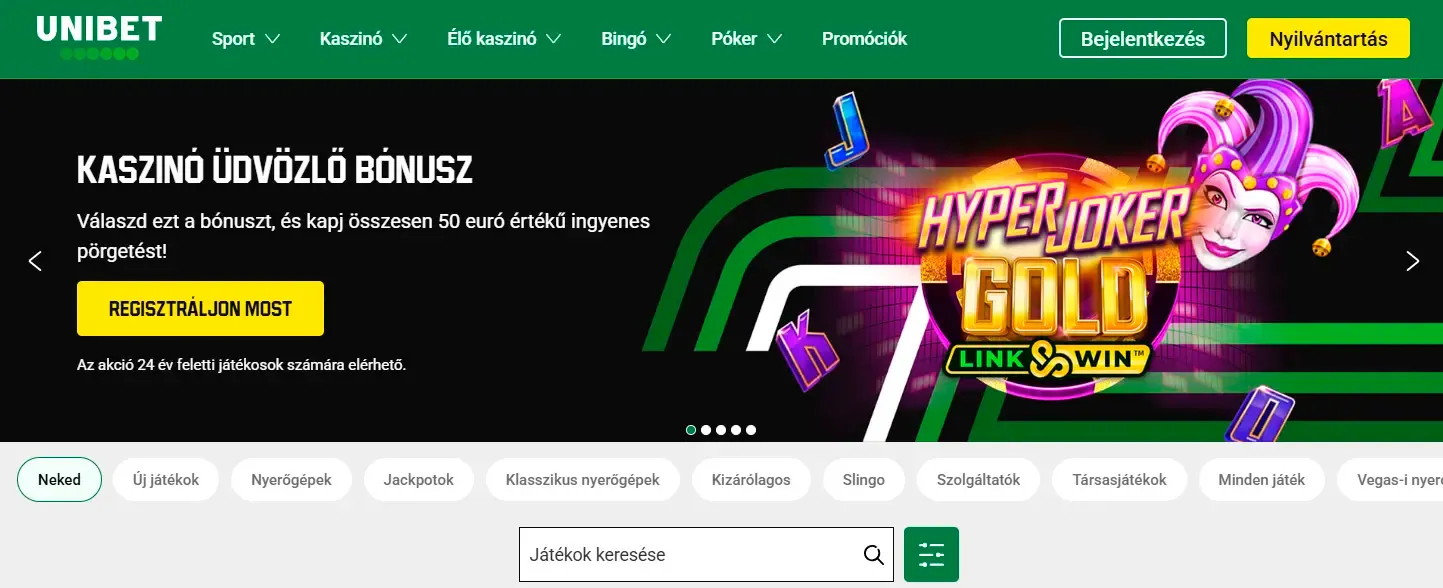 online casino magyar Unibet